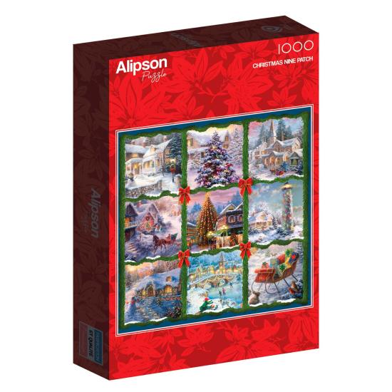 Puzzle Alipson Nueve Escenas Navideñas de 1000 Piezas Puzzle Alipson Nueve Escenas Navideñas de 1000 Piezas