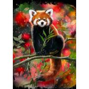 Puzzle Alipson Panda Rojo Sentado en Rama de 1000 Piezas