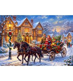Puzzle Alipson Paseo Navideño En Carruaje 1000 Piezas