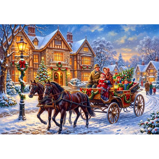 Puzzle Alipson Paseo Navideño En Carruaje 1000 Piezas