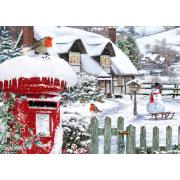 Puzzle Alipson Petirrojos En La Nieve de 500 Piezas