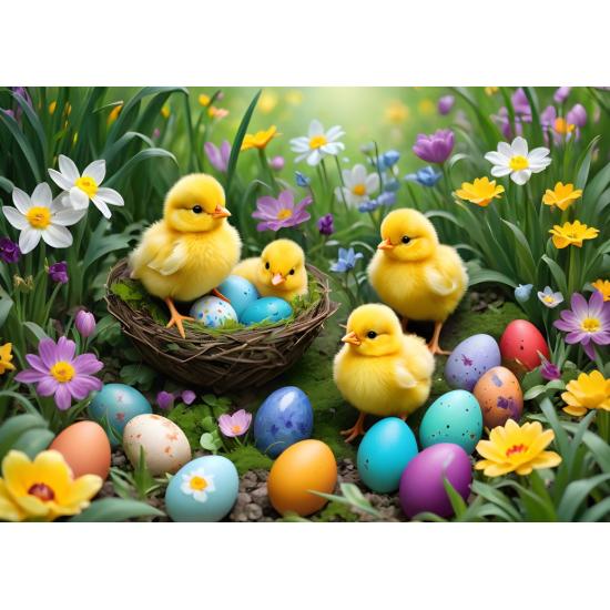 Puzzle Alipson Pollitos de Pascua de 500 Piezas