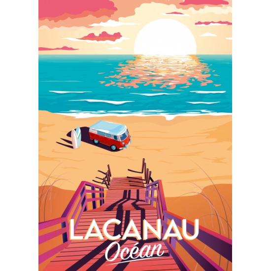 Puzzle Alipson Póster del Océano de Lacanau de 500 Piezas