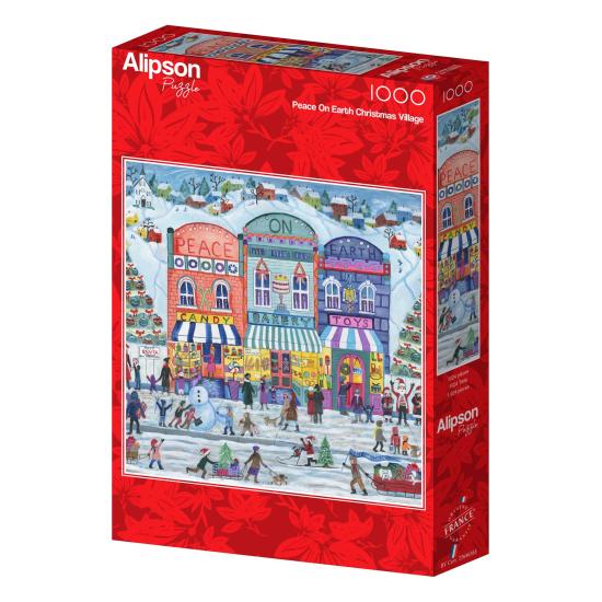 Puzzle Alipson Pueblo Navideño Paz En La Tierra de 1000 Piezas