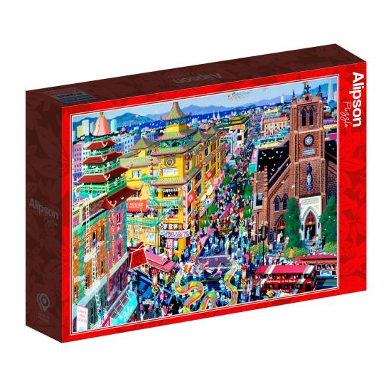Puzzle Alipson San Francisco, Chinatown de 1000 Piezas