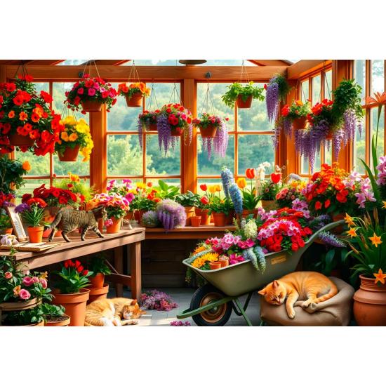 Puzzle Alipson Siesta En El Invernadero de 1000 Piezas