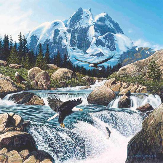 Puzzle Anatolian Aguila Pescando de 1000 Piezas