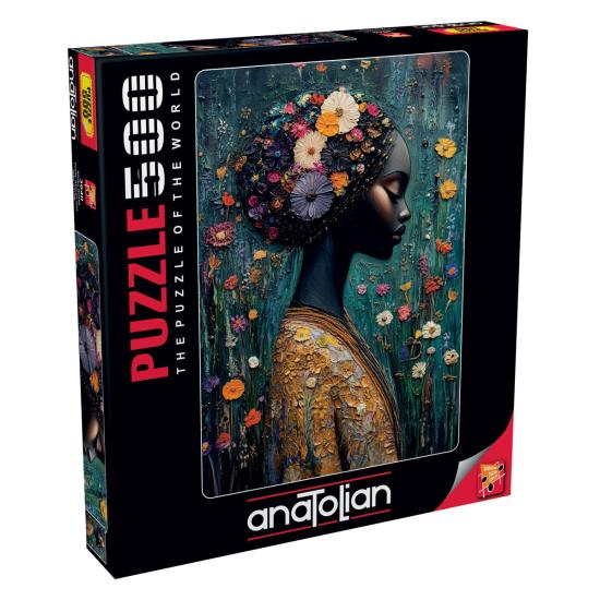 Puzzle Anatolian Bonita Chica Africana de 500 Piezas