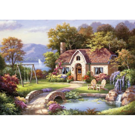 Puzzle Anatolian Cabaña con Puente de Piedra de 1500 Piezas