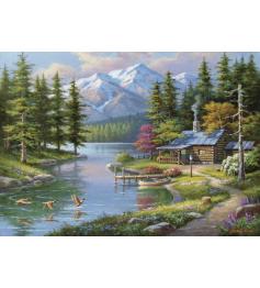 Puzzle Anatolian Canoa en el Embarcadero del Lago de 1500 Pieza