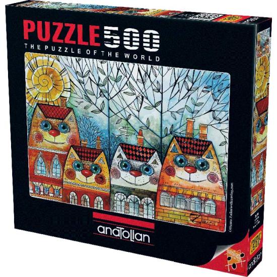 Puzzle Anatolian Ciudad de Gatos de 500 Piezas Puzzle Anatolian Ciudad de Gatos de 500 Piezas