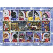 Puzzle Anatolian Colección Navidad  Sellos de Gatos 1000 Piezas