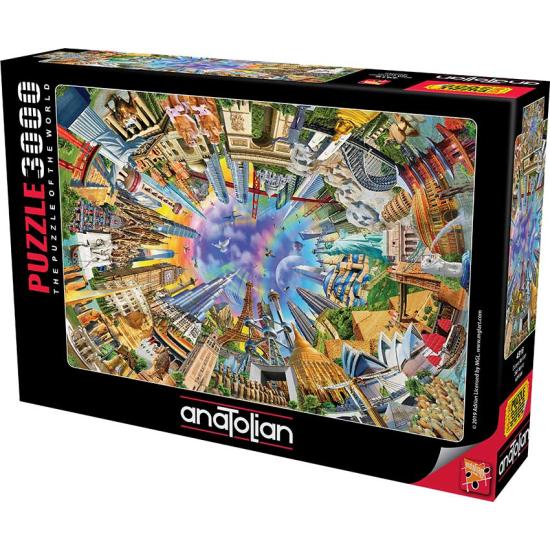 Puzzle Anatolian El Mundo en 360 Grados de 3000 Piezas Puzzle Anatolian El Mundo en 360 Grados de 3000 Piezas