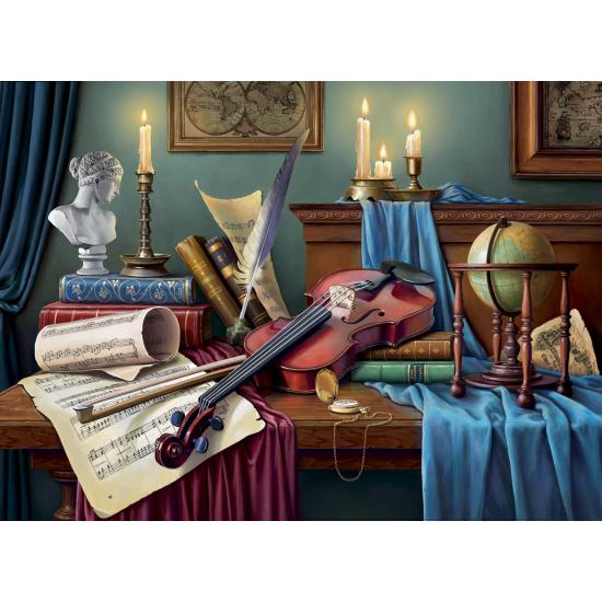 Puzzle Anatolian Escritorio con Violín de 1000 Piezas Puzzle Anatolian Escritorio con Violín de 1000 Piezas
