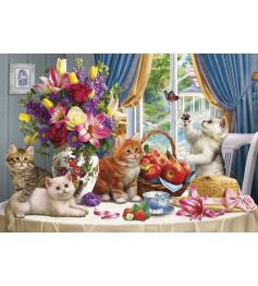 Puzzle Anatolian Gatitos en la Mesa del Ramo de 260 Piezas