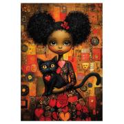 Puzzle Anatolian Gato Negro de 500 Piezas
