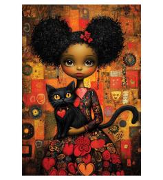 Puzzle Anatolian Gato Negro de 500 Piezas