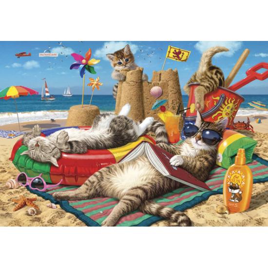 Puzzle Anatolian Gatos en la Playa de 260 Piezas
