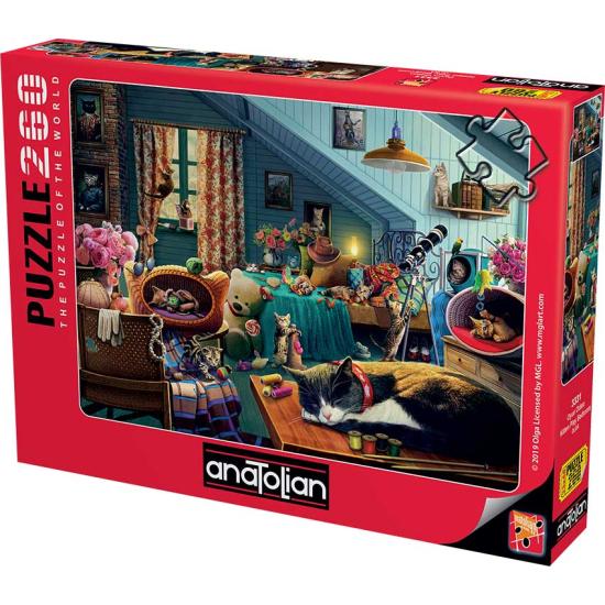 Puzzle Anatolian Habitación de Juegos de Gatos de 260 Piezas Puzzle Anatolian Habitación de Juegos de Gatos de 260 Piezas
