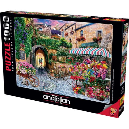 Puzzle Anatolian La Tienda de Flores de la Plaza de 1000 Piezas