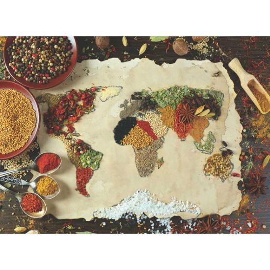 Puzzle Anatolian Mapa del Mundo con Especias de 1000 Piezas Puzzle Anatolian Mapa del Mundo con Especias de 1000 Piezas
