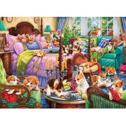 Puzzle Anatolian Perritos en el Dormitorio de 1000 Piezas