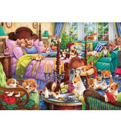 Puzzle Anatolian Perritos en el Dormitorio de 1000 Piezas