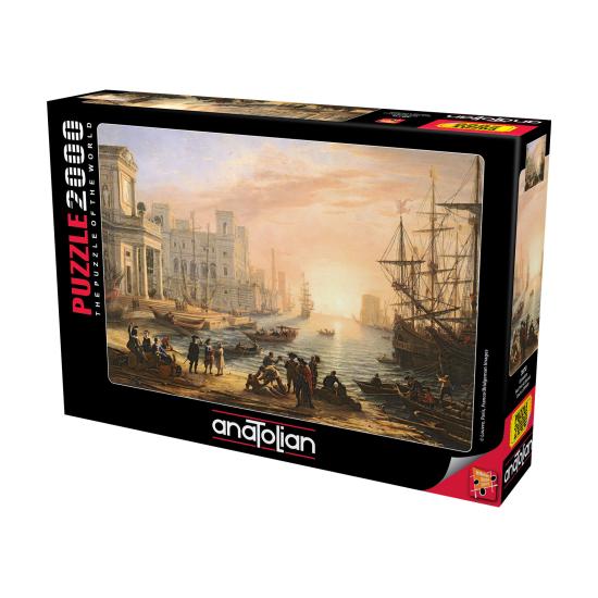 Puzzle Anatolian Puerto Marítimo Al Atardecer de 2000 Piezas