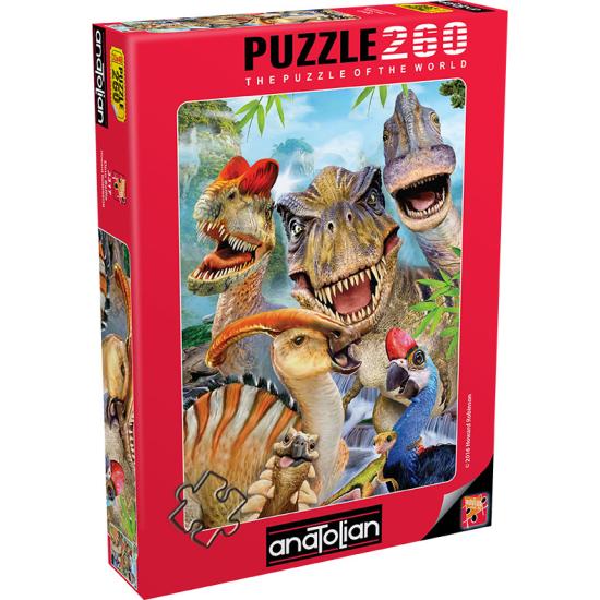 Puzzle Anatolian Selfie de Dinosaurios de 260 Piezas