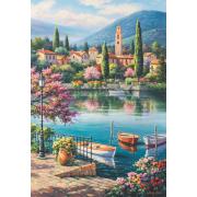 Puzzle Anatolian Tarde en el Lago del Pueblo de 500 Piezas