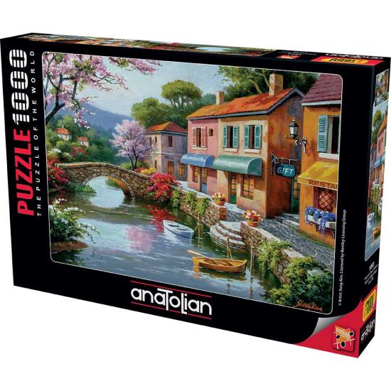 Puzzle Anatolian Tiendas en Pueblo Pintoresco de 1000 Piezas