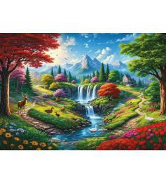 Puzzle Art Puzzle Al Pie De Las Montañas de 500 Piezas