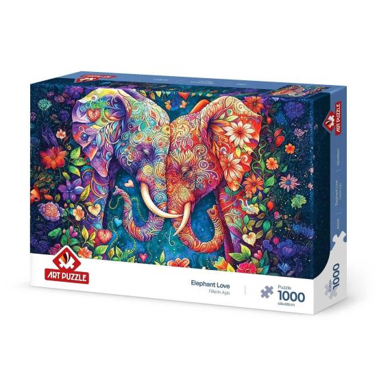 Puzzle Art Puzzle Amor De Elefante de 1000 Piezas