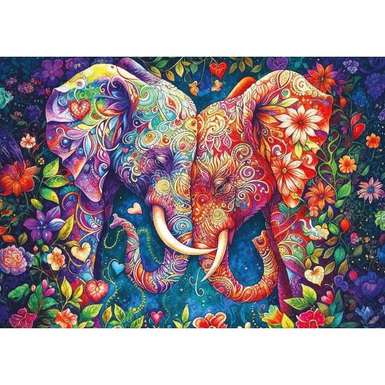 Puzzle Art Puzzle Amor De Elefante de 1000 Piezas