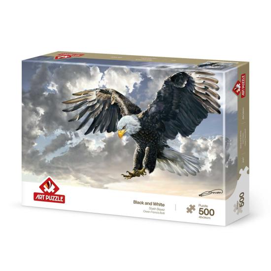 Puzzle Art Puzzle Balck and While, Aguila Americana 500 Piezas