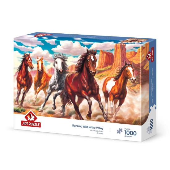 Puzzle Art Puzzle Caballos en Libertad por el Valle de 1000 Pie