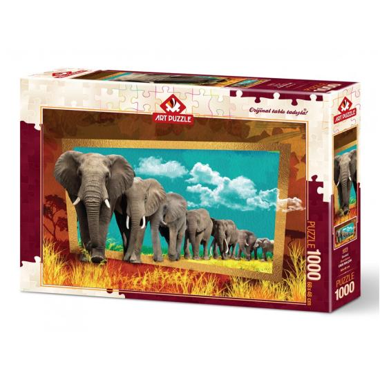 Puzzle Art Puzzle Camino de Elefantes 1000 Piezas Puzzle Art Puzzle Camino de Elefantes 1000 Piezas