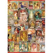 Puzzle Art Puzzle Carteles Art Nouveau de 1500 Piezas