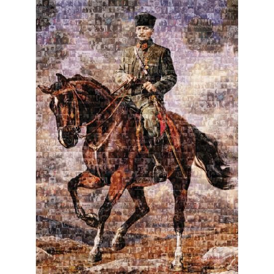 Puzzle Art Puzzle Collage de Mustafa Kemal a Caballo de 1000 Pi