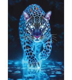 Puzzle Neón Art Puzzle El Jaguar Azul de 1000 Piezas