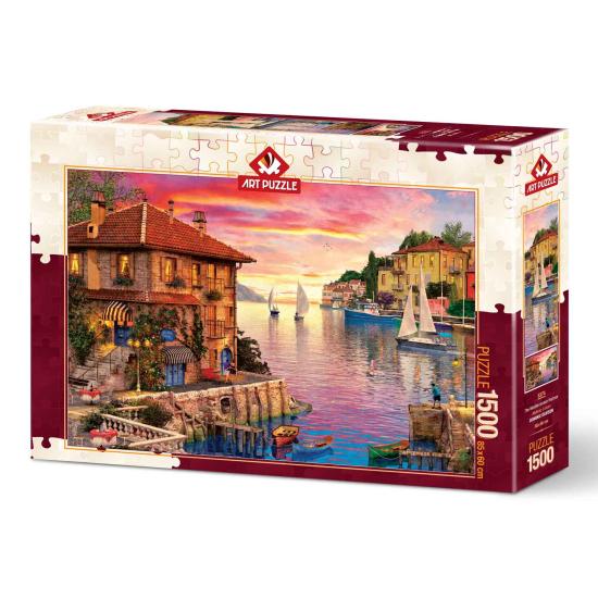 Puzzle Art Puzzle El Puerto Mediterráneo de 1500 Piezas Puzzle Art Puzzle El Puerto Mediterráneo de 1500 Piezas