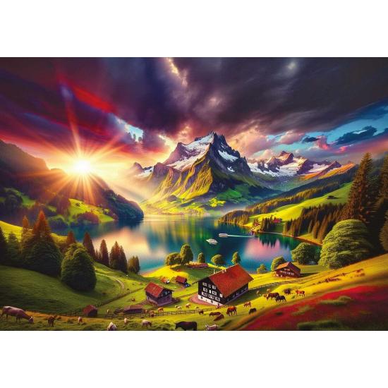 Puzzle Art Puzzle Al Borde de los Alpes de 500 Piezas Puzzle Art Puzzle Al Borde de los Alpes de 500 Piezas