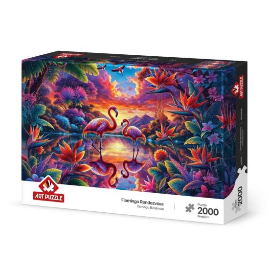 Puzzle Art Puzzle Encuentro De Flamencos de 2000 Piezas