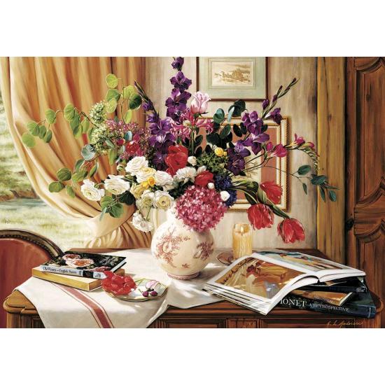 Puzzle Art Puzzle Esquina de Arte y Flores de 1000 Piezas Puzzle Art Puzzle Esquina de Arte y Flores de 1000 Piezas