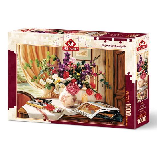 Puzzle Art Puzzle Esquina de Arte y Flores de 1000 Piezas Puzzle Art Puzzle Esquina de Arte y Flores de 1000 Piezas