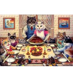 Puzzle Art Puzzle Fiesta Familiar Felina de 260 Piezas