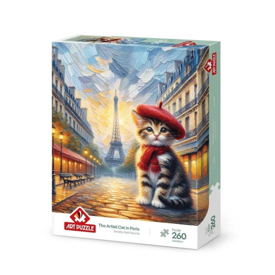 Puzzle Art Puzzle Gato Artista en París de 260 Piezas Puzzle Art Puzzle Gato Artista en París de 260 Piezas