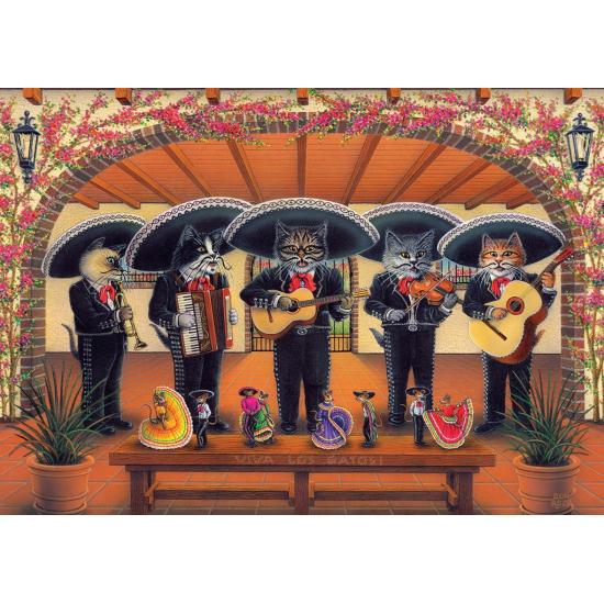 Puzzle Art Puzzle Gatos Mariachis de 500 Piezas Puzzle Art Puzzle Gatos Mariachis de 500 Piezas