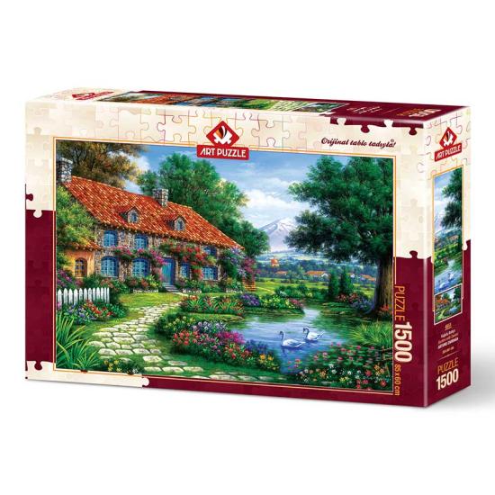 Puzzle Art Puzzle Jardín con Cisnes de 1500 Piezas Puzzle Art Puzzle Jardín con Cisnes de 1500 Piezas