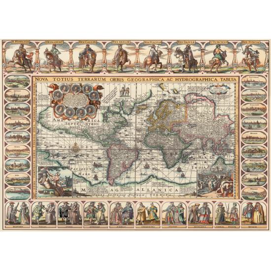 Puzzle Art Puzzle Mapa del Mundo Antiguo de 2000 Piezas